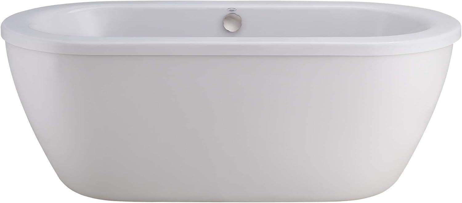 Cadet 66'' x 32'' Freestanding Soaking Acrylic Bathtub with Faucet