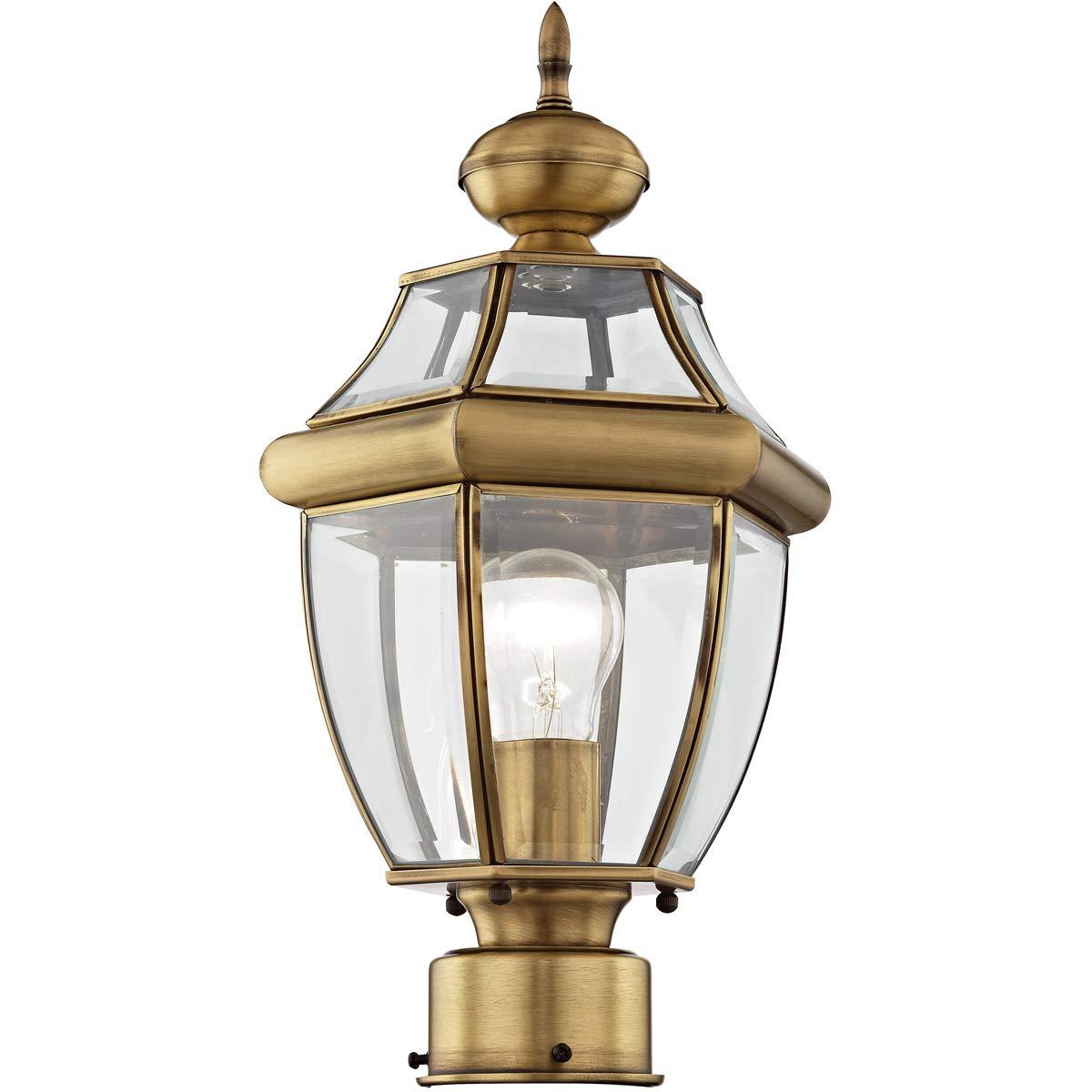 Livex Lighting Monterey 1 - Light Post Light in  Antique Brass