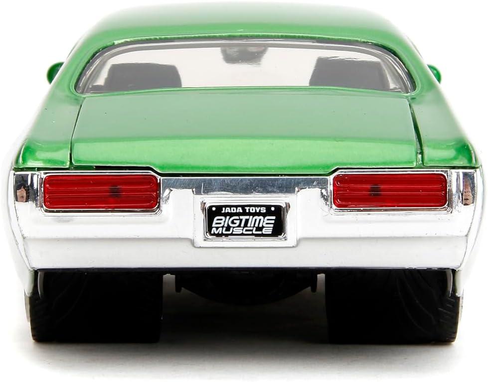 1969 Pontiac GTO Judge Green Metallic and Silver with Stripes "Bigtime Muscle" Series 1/24 Diecast Model Car by Jada(Selections May Vary)