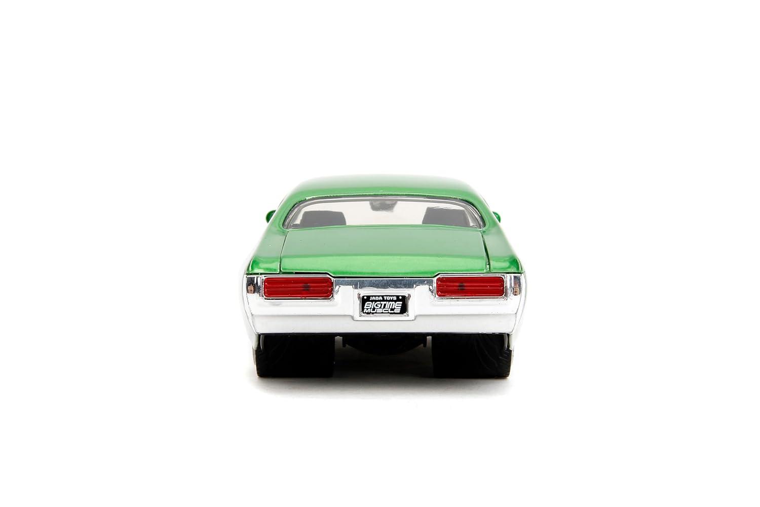 1969 Pontiac GTO Judge Green Metallic and Silver with Stripes "Bigtime Muscle" Series 1/24 Diecast Model Car by Jada(Selections May Vary)