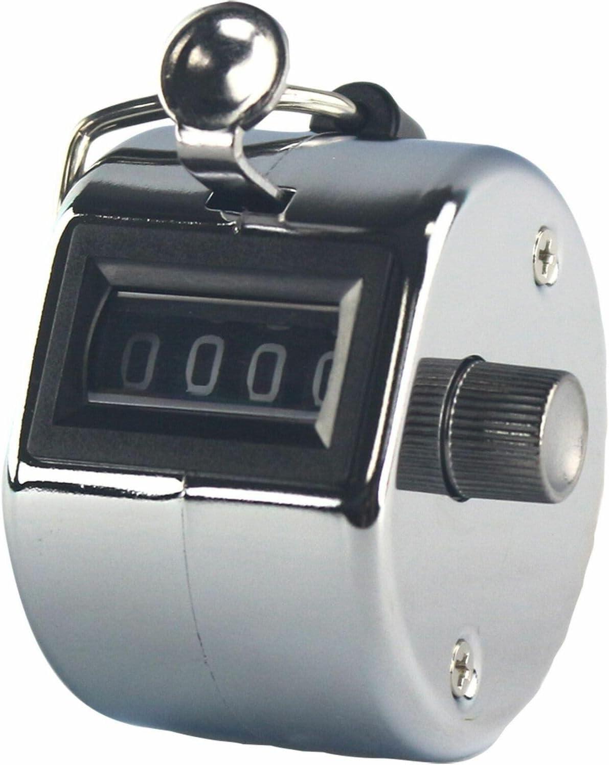 Sparco Finger Ring Tally Counter 4 Digit - Finger Ring - Handheld - Chrome Plated Steel - Silver