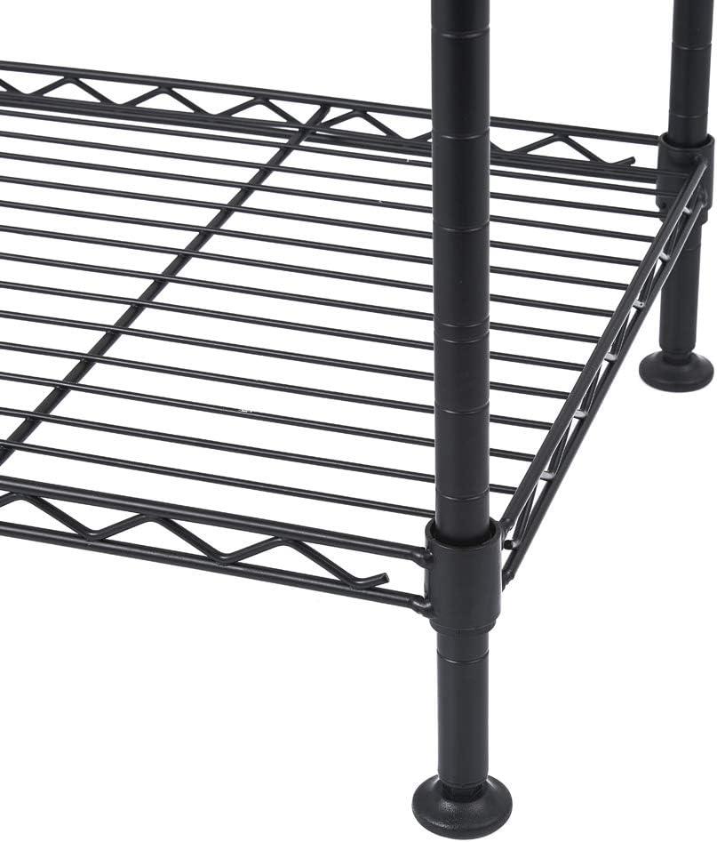 Honey Can Do 4-Tier Heavy-Duty Adjustable Shelving Unit With 250-Lb Weight Capacity, Chrome, Basement/Garage