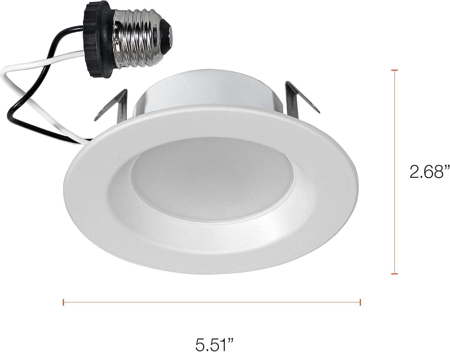 White 4-Inch LED Recessed Downlight Retrofit Kit, 12-Pack