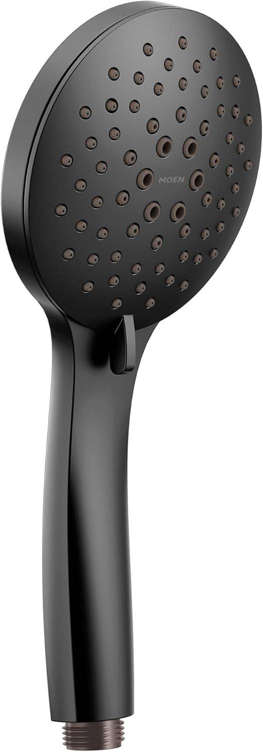 Matte Black Adjustable Handheld Shower Head with Pulse Function