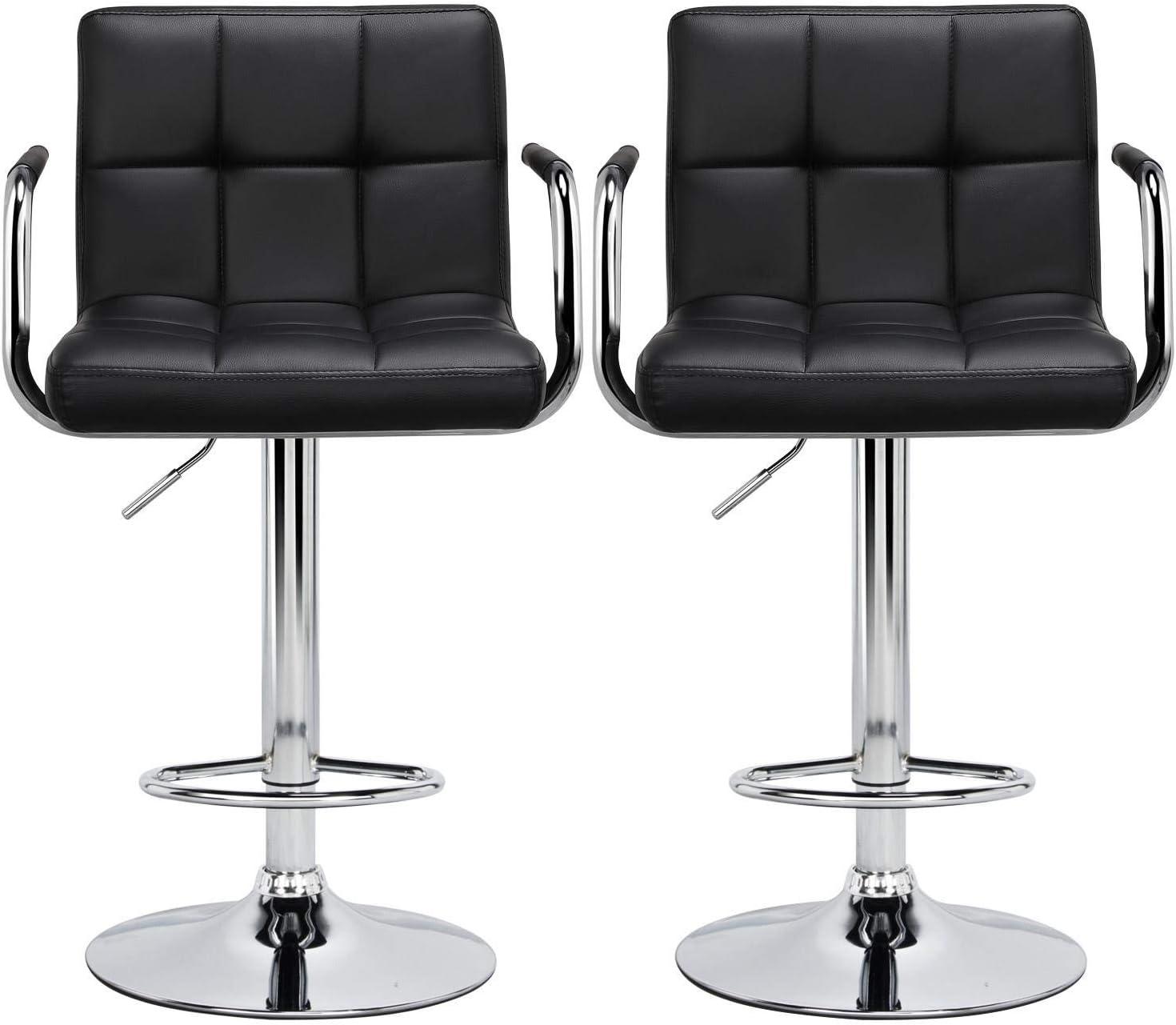 LACOO 33" - 44" Bar Height Adjustable Swivel Barstool