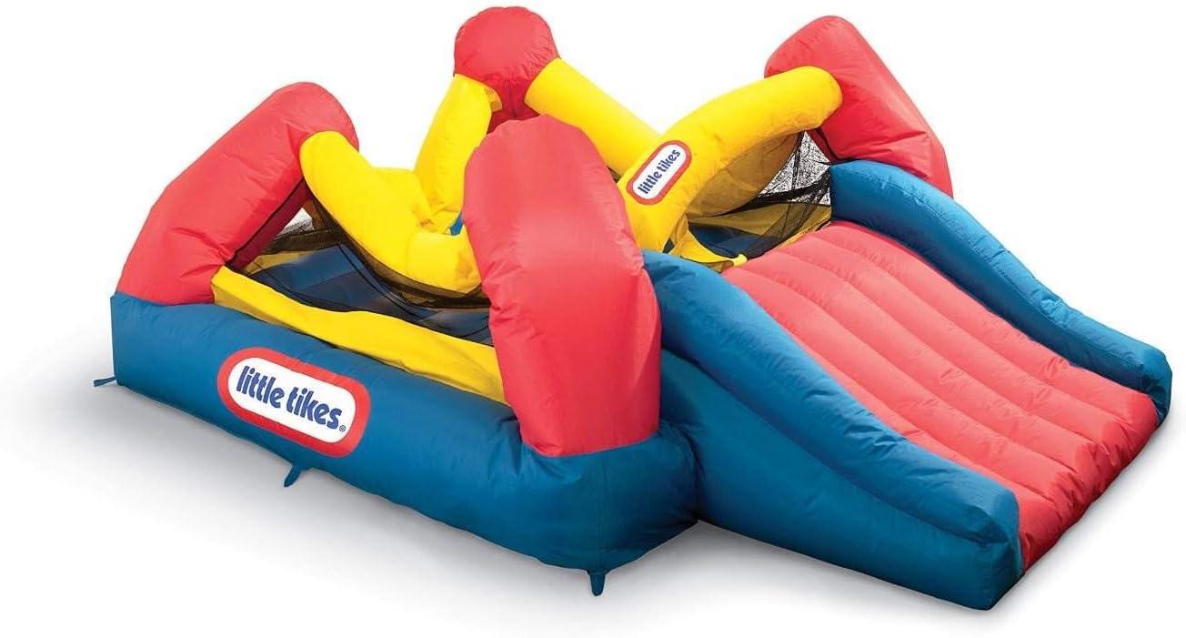 Colorful Inflatable Bounce House with Slide and Canopy