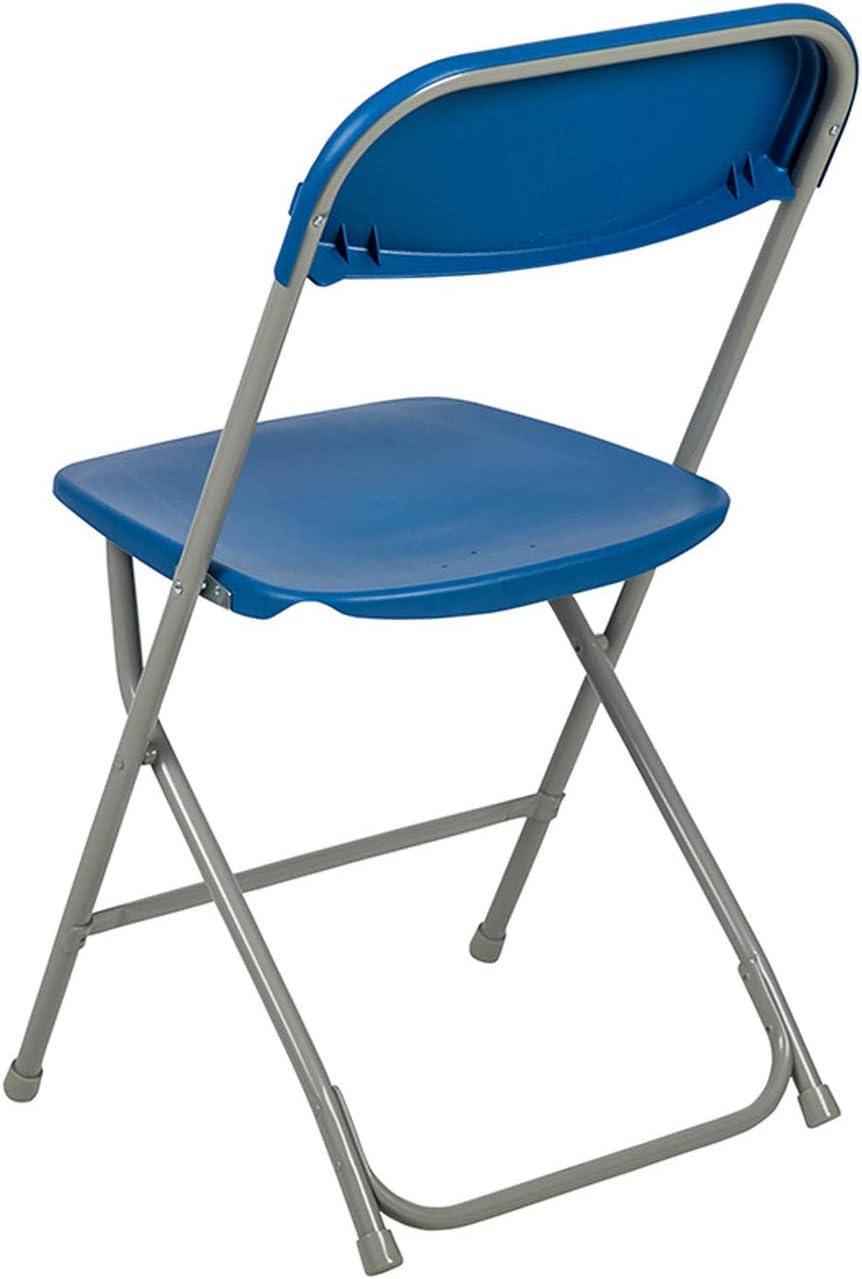 Flash Furniture Hercules Series Plastic Folding Chair Blue - 10 Pack 650LB Weight Capacity Comfortable Event Chair-Lightweight Folding Chair