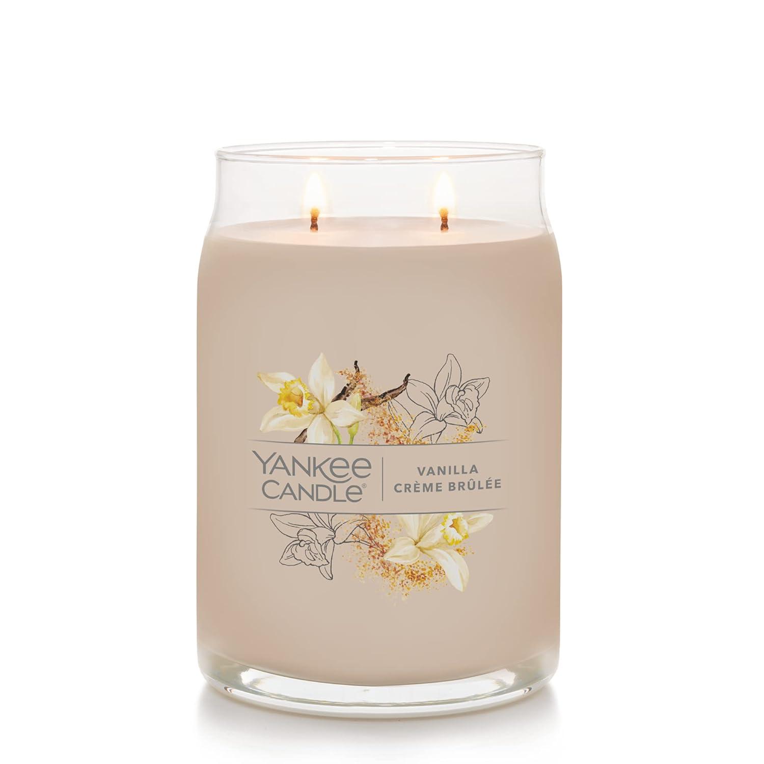 YANKEE CANDLE Signature Vanilla Crème Brulée Scented Candle