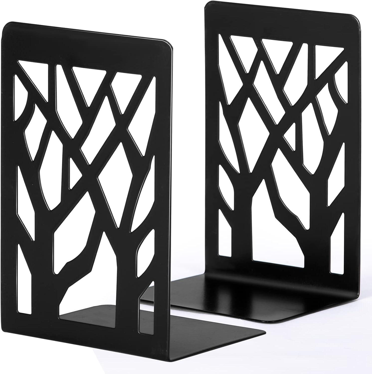 Book Ends, Bookends, Book Ends for Shelves, Bookends for Shelves, Bookend, Book Ends for Heavy Books, Book Shelf Holder Home Decorative, Metal Bookends Black 1 Pair, Bookend Supports, Book Stoppers