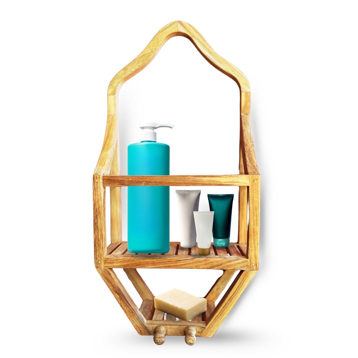 Nordic Teak Natural Shower Caddy - Beige
