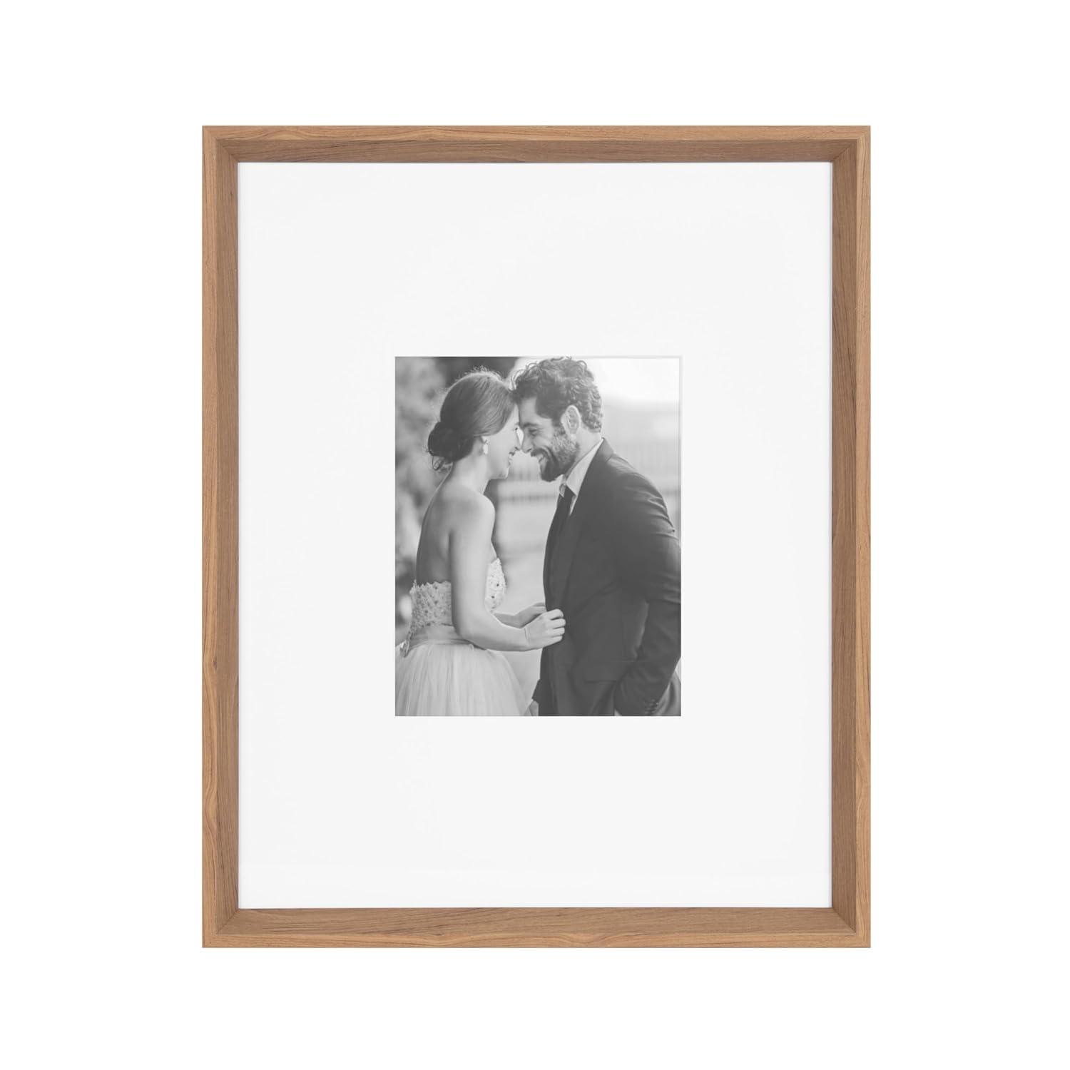 Kate & Laurel All Things Decor (Set of 3) 16"x20" Matted to 8"x10" Calter Modern Wall Picture Frames Brown: Gallery Wall Set
