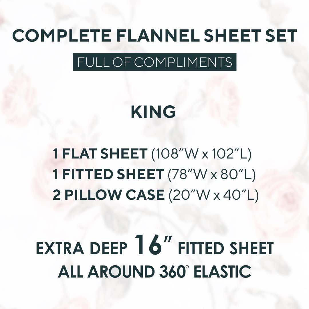 Enviohome Colyt 100% Cotton Flannel Sheet Set