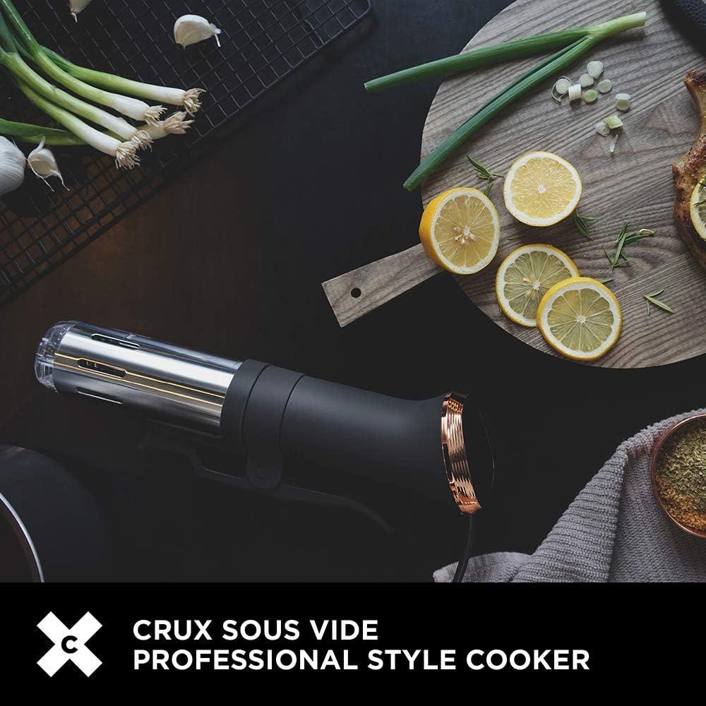 Matte Black and Copper Sous Vide Precision Cooker with Touch Control