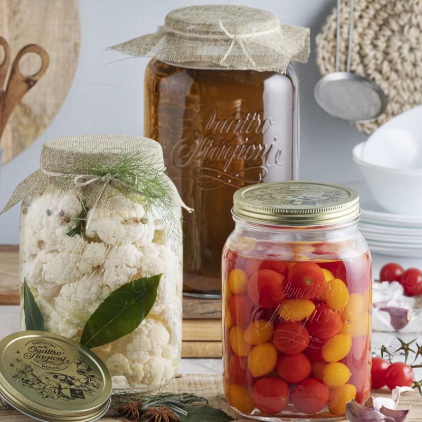 Bormioli Rocco Quattro Stagioni Food Jar wide Mouth (Set of 6)