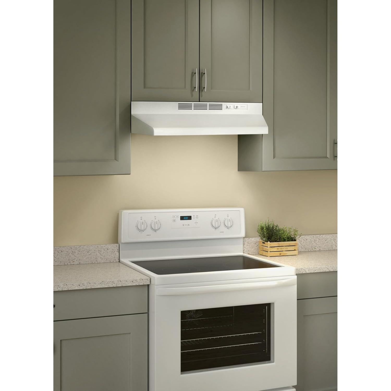 Broan NuTone 30" Steel 190 CFM Ductless (Non-Vented) Under Cabinet Range Hood with Charcoal Filter
