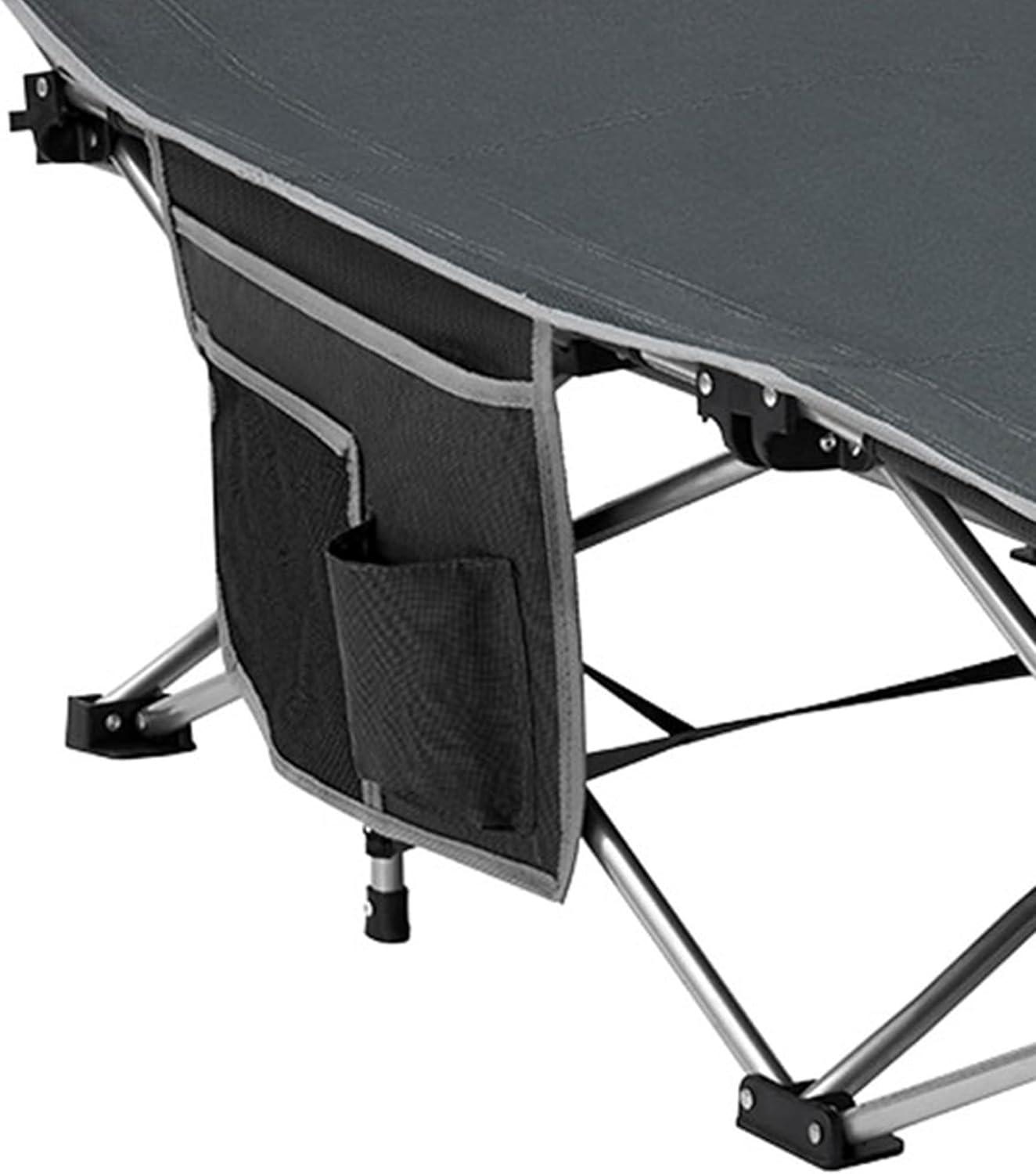 KingCamp Folding Portable Outdoor Camping Cot w/ Multi Layer Side Pocket | Wayfair