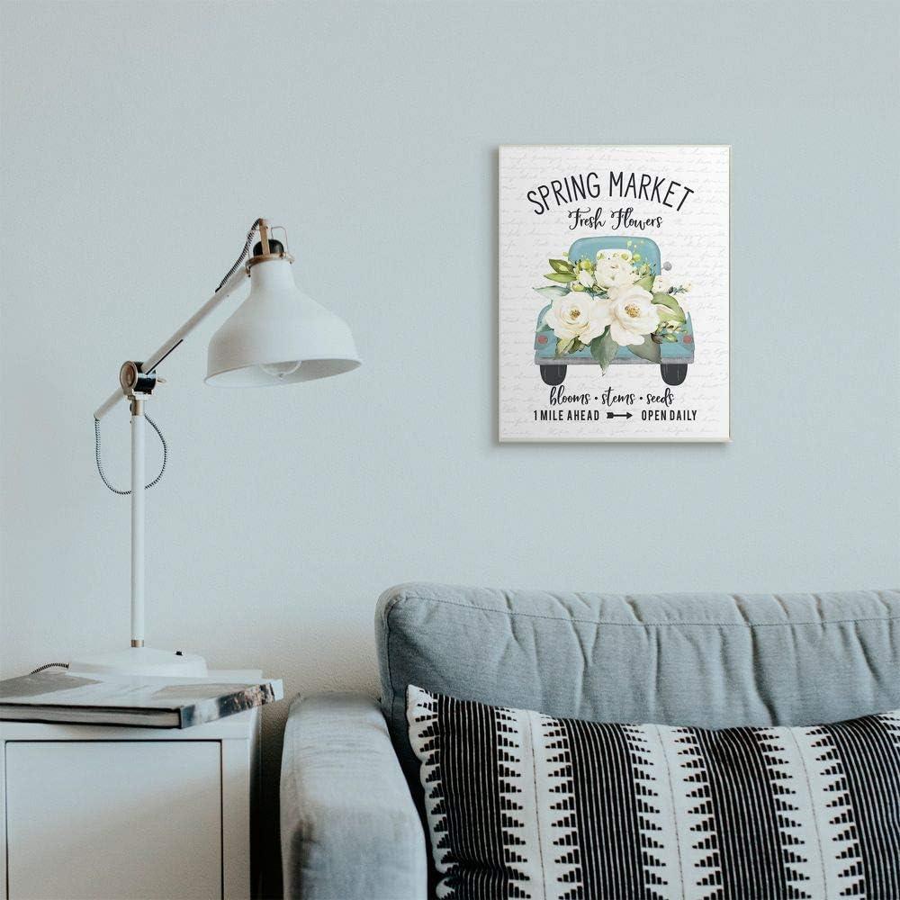 Stupell Industries Spring Market Truck With Countryside Flowers Graphic Art Unframed Art Print Wall Art, 13x19, by Lettered and Lined