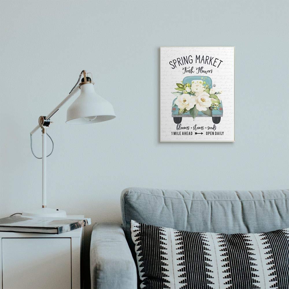 Stupell Industries Spring Market Truck With Countryside Flowers Graphic Art Unframed Art Print Wall Art, 13x19, by Lettered and Lined