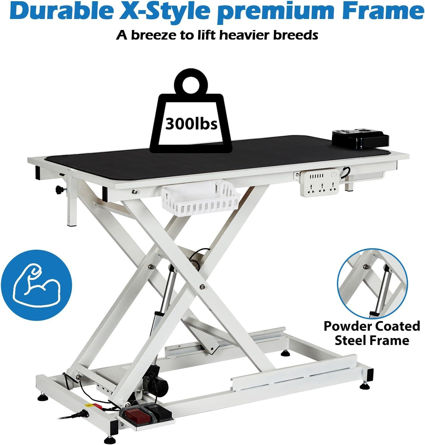 babevy 50'' Electric Dog Grooming Table, Heavy Duty, Height Adjustable Pet Grooming Table | Wayfair