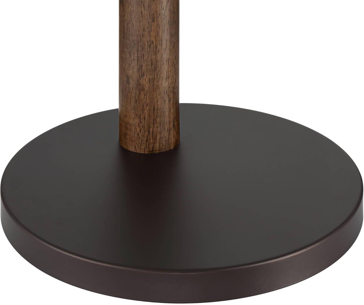 Franklin Iron Works Kipling Farmhouse Rustic 76" Tall Standing Floor Lamp Large Arc Foot Switch Bronze Wood Living Room Bedroom House Reading Office