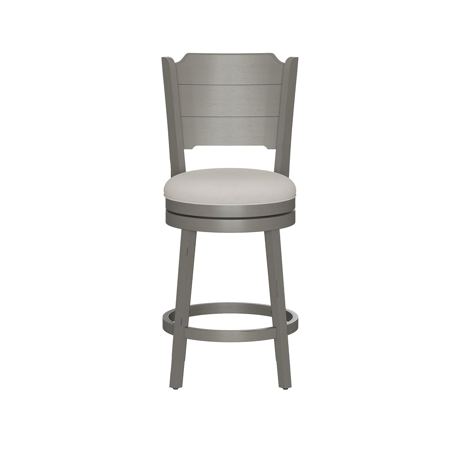Hillsdale Furniture Clarion Wood Counter Height Swivel Stool, Distressed Gray