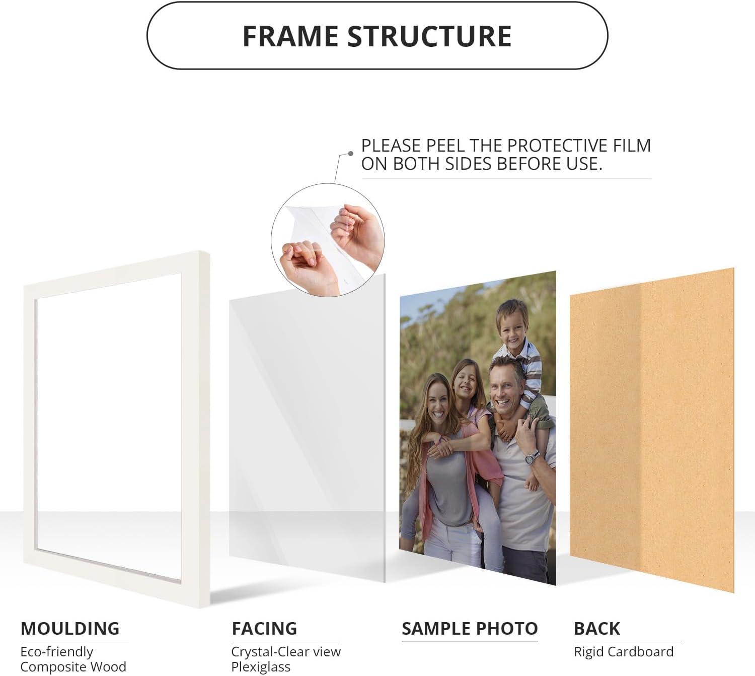 15x21 White Composite Wood Picture Frame