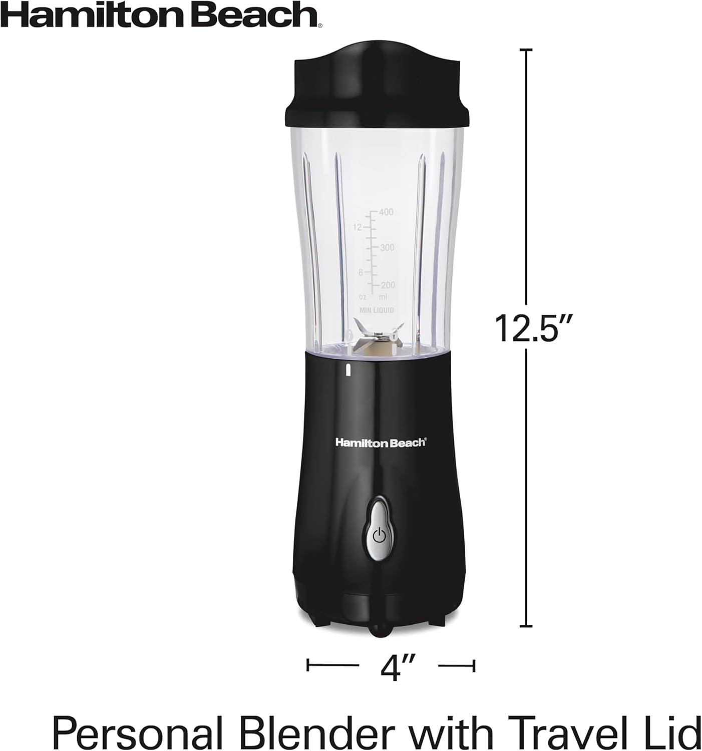 Hamilton Beach Black Cordless Single Serve Blender with 14-oz Cup