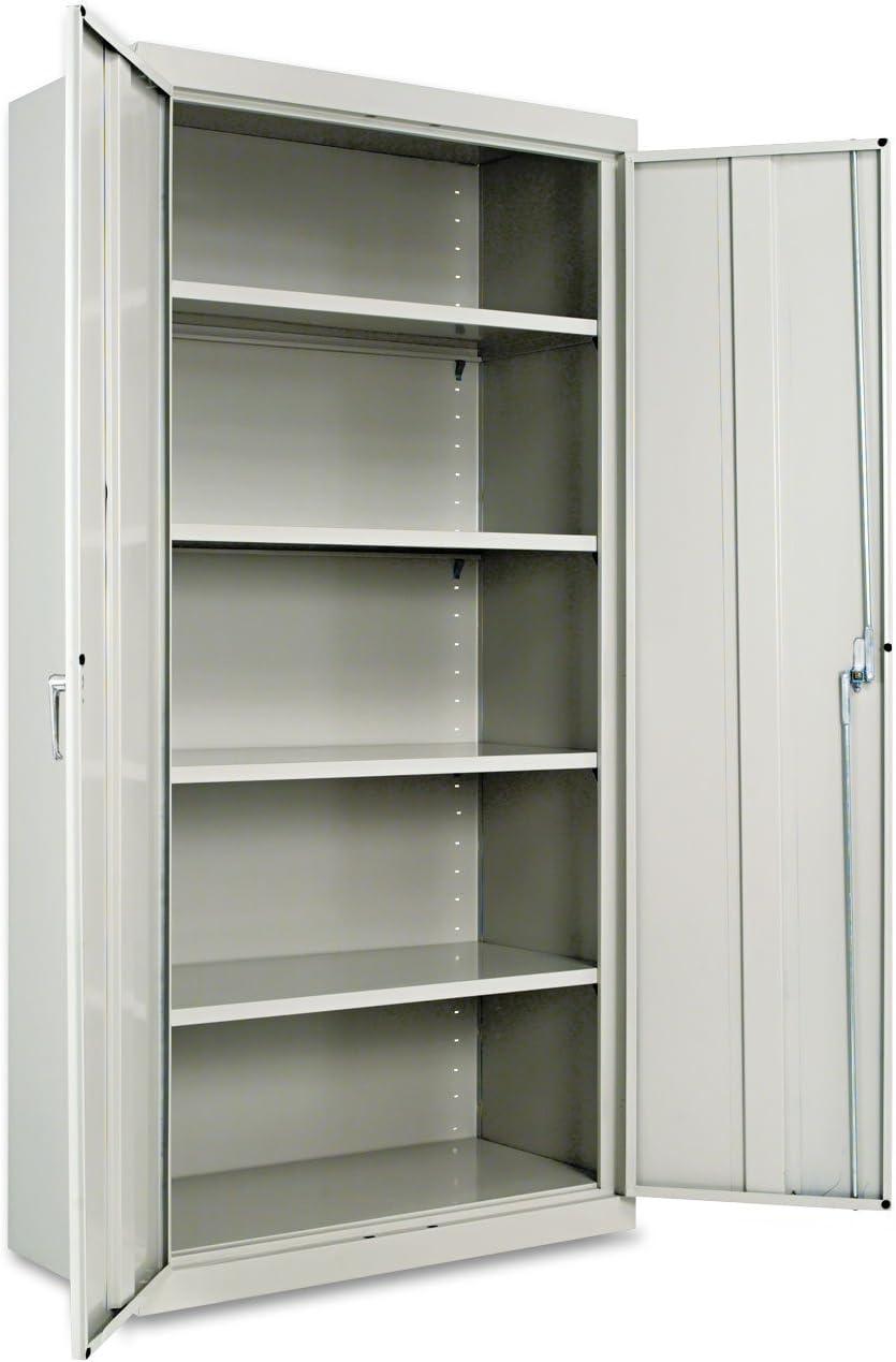 Alera Assembled 72" High Heavy-Duty Welded Storage Cabinet, Four Adjustable Shelves, 36w x 18d, Light Gray