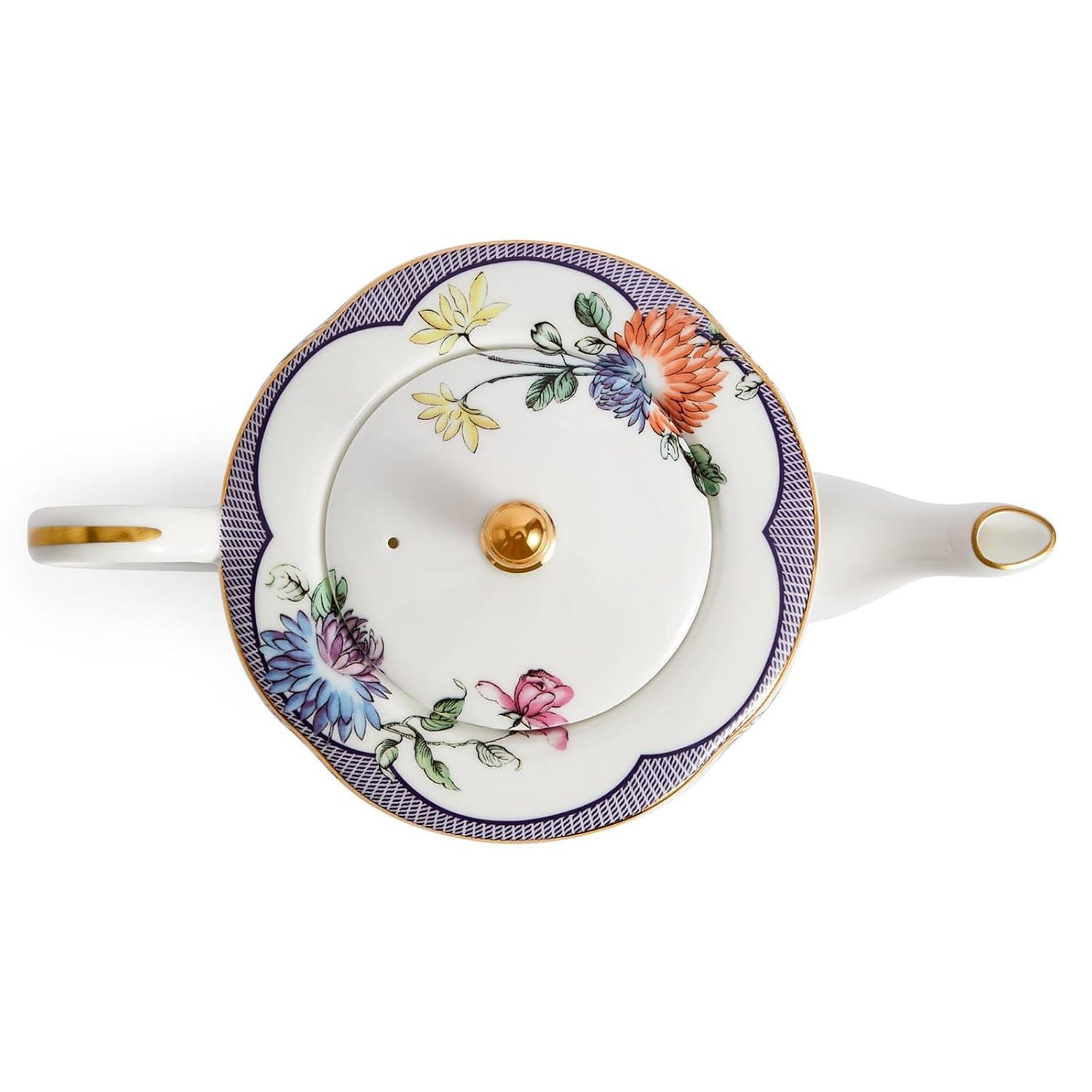 Fortune Floral Multicolor Fine Bone China Teapot