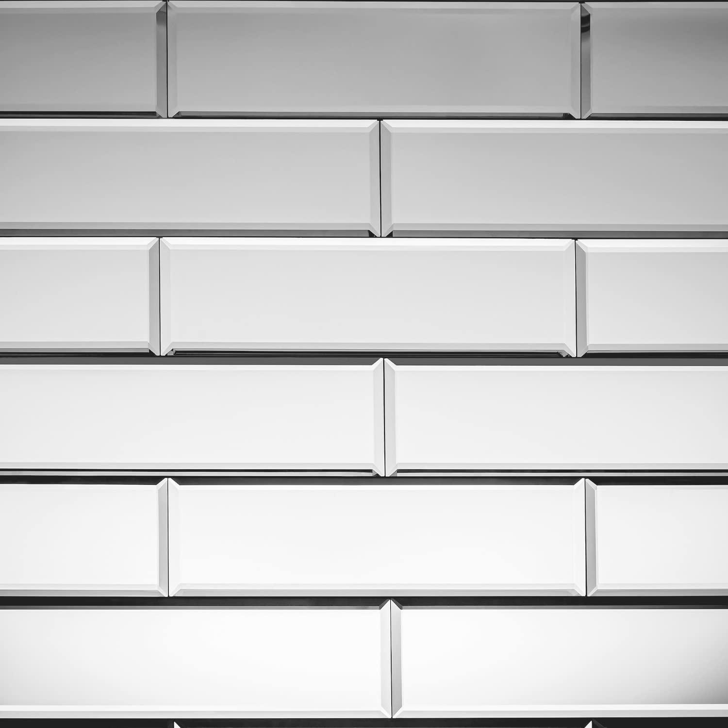 3" x 10" Beveled Glass Subway Tile
