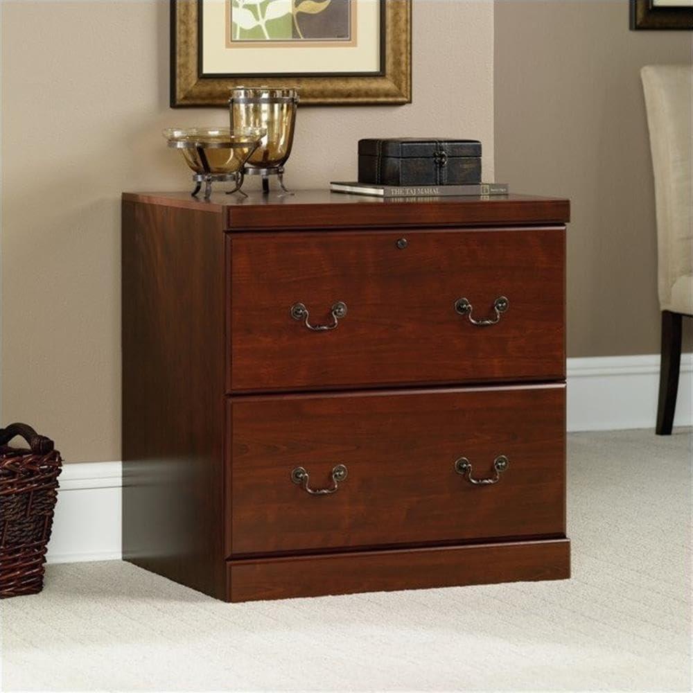 Classic Cherry 2-Drawer Lockable Lateral File Cabinet