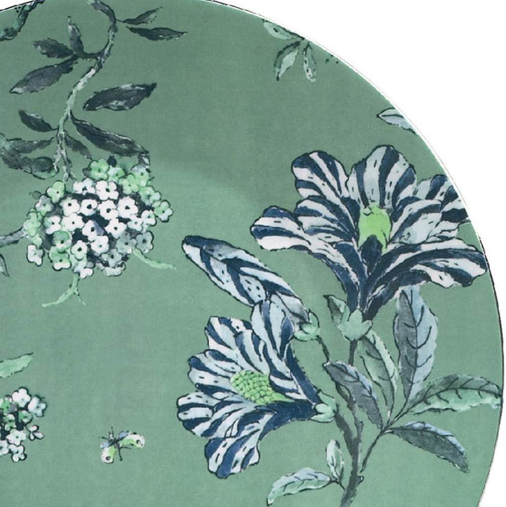 Green Chinoiserie Porcelain Salad/Dessert Plate