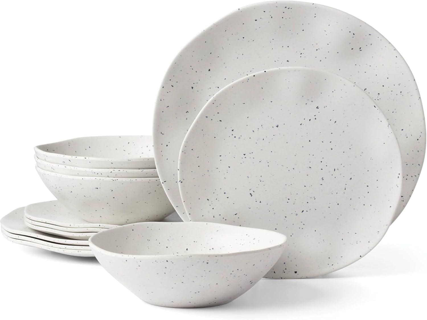 Oneida Terrazzo Melamine 12 Piece Dinnerware Set