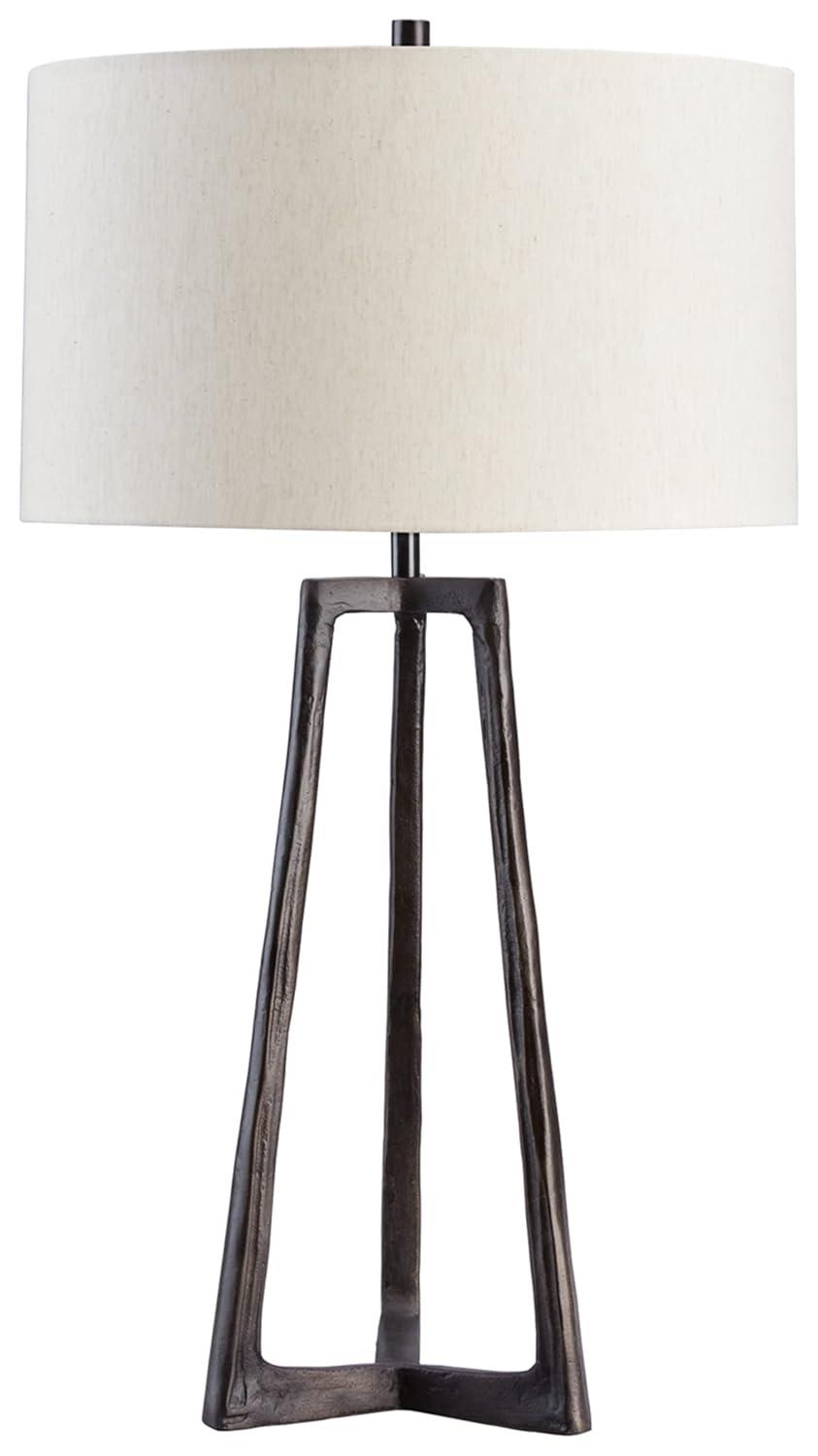 Wynlett Metal Table Lamp Antique Brass - Signature Design by Ashley: Elegant Accent Lighting, 3-Way Switch, UL Listed