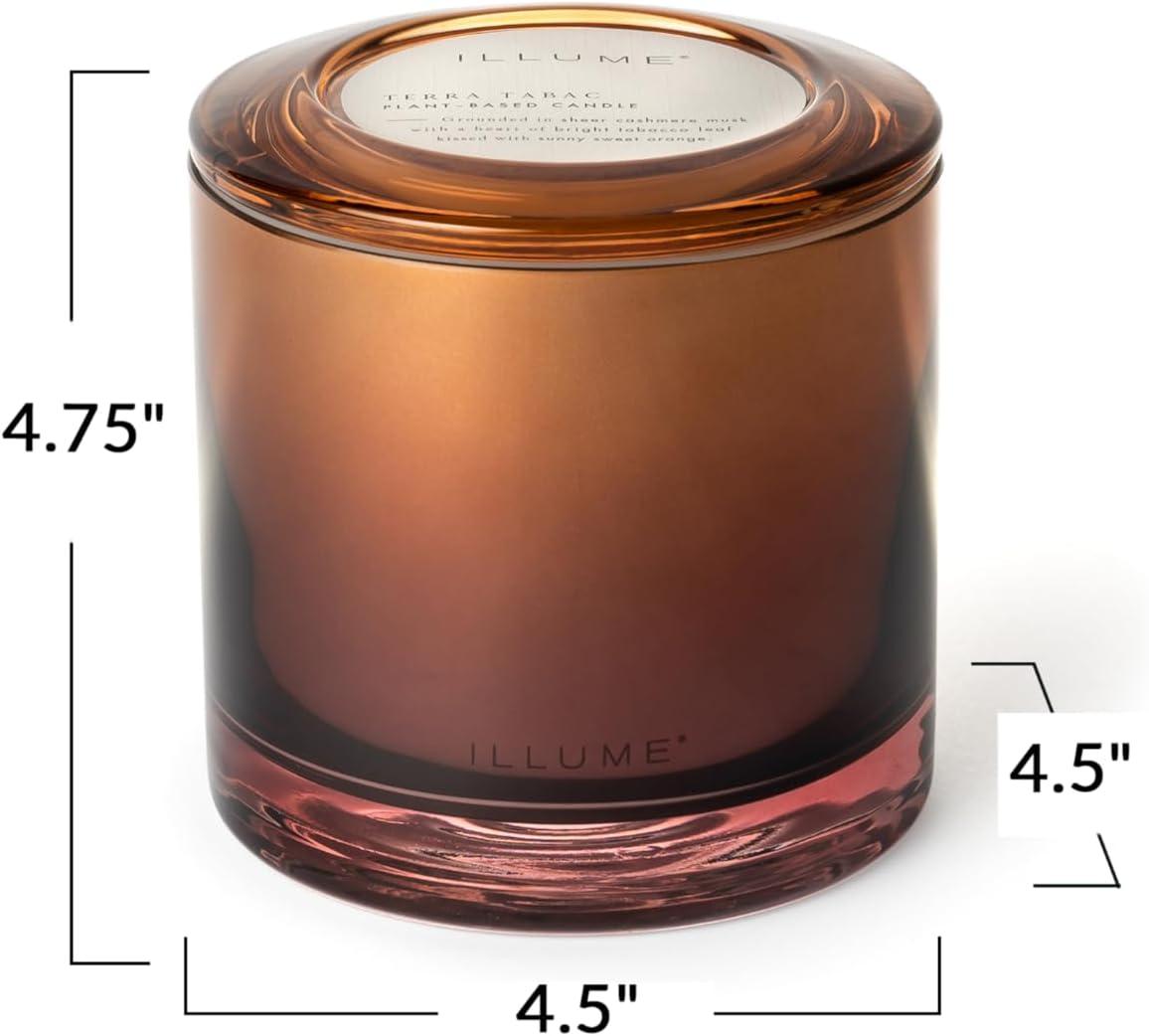 ILLUME Beautifully Done Essentials Terra Tabac Statement Glass Scented Candle