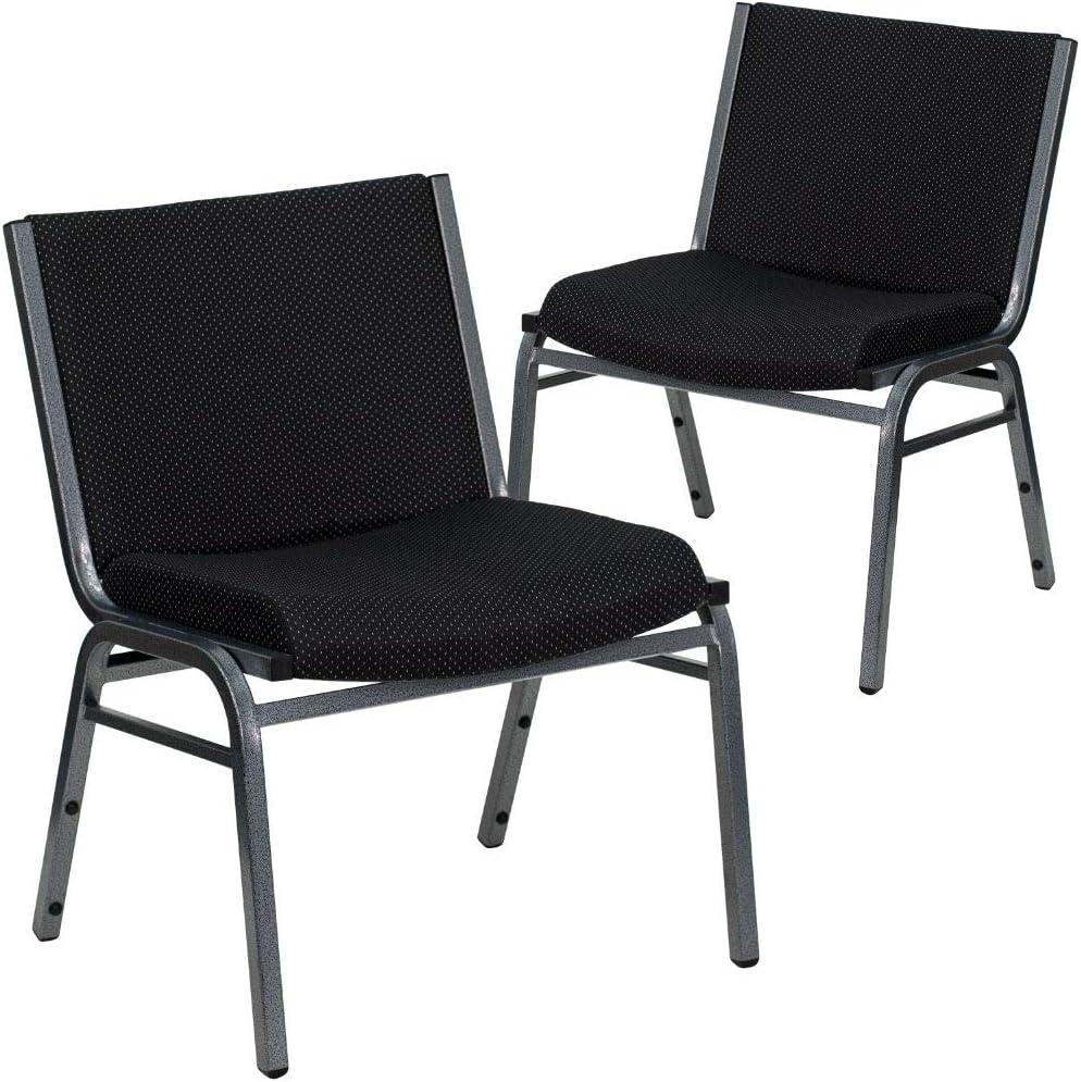 Flash Furniture Divine Multipurpose Big & Tall 1000 lb. Rated Stacking Guest Chairs for Business or Home Use (Set of 2)