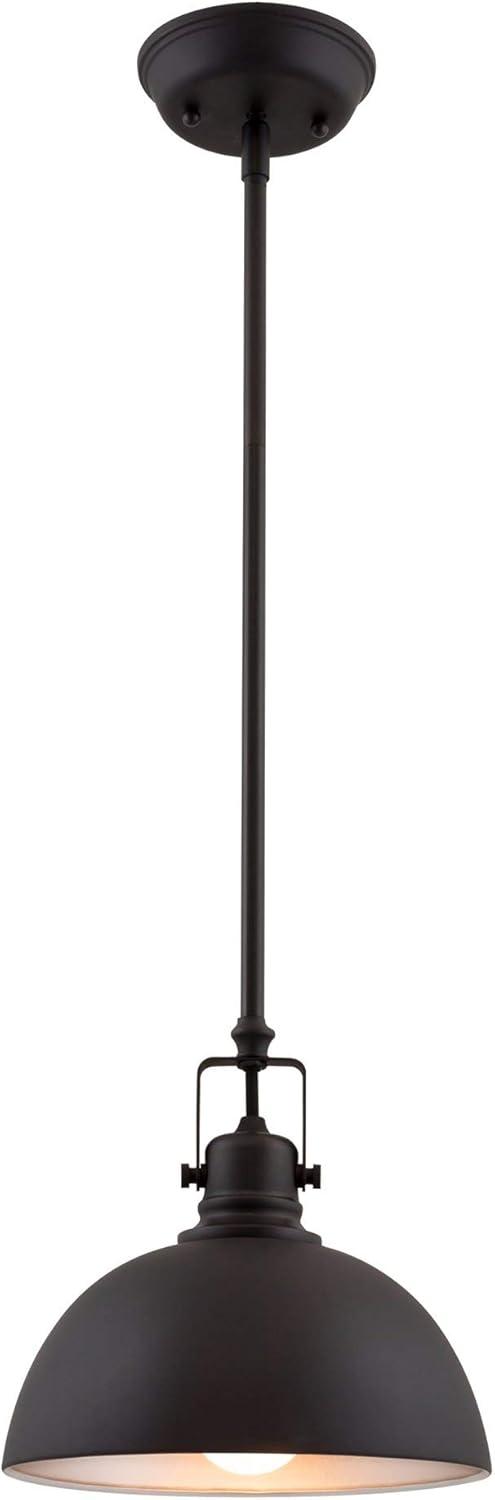 Kira Home Belle 9" Contemporary Industrial Pendant Light, Adjustable Length + Shade Swivel Joint, Oil-Rubbed Bronze