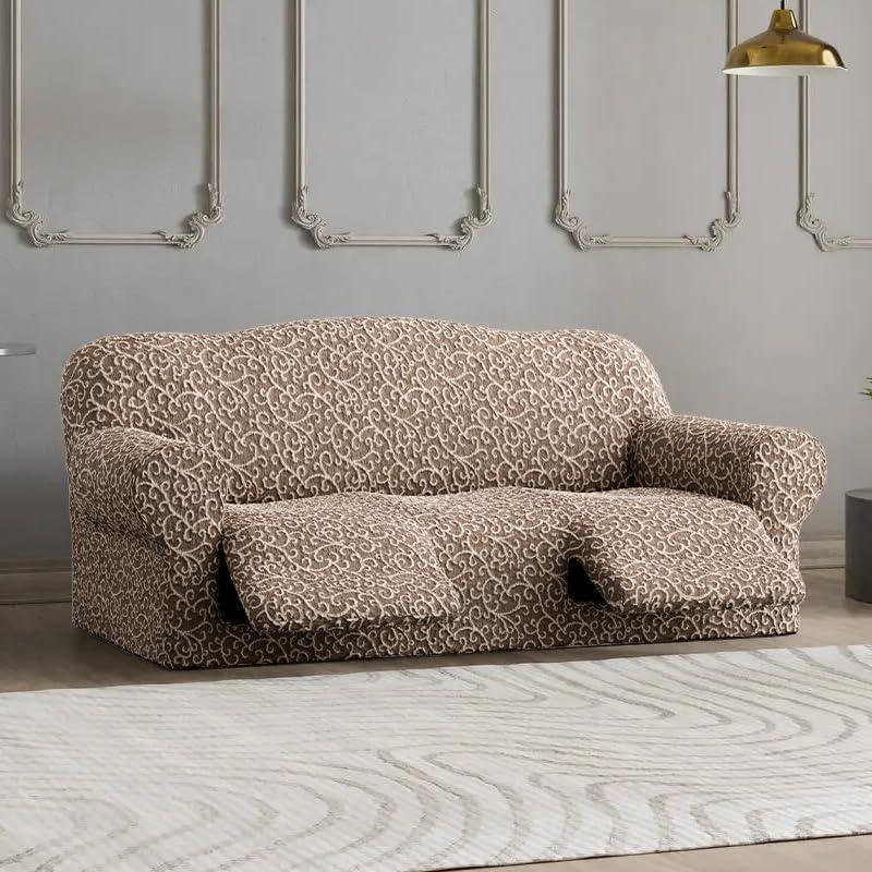 Stretchy Slipcover for Recliner 3-seater Sofa - Premium Quality & Style - Jacquard Collection