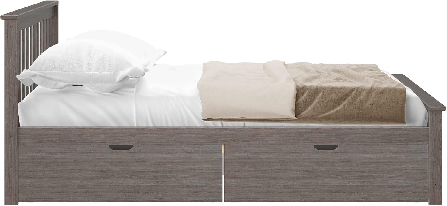 Plank+Beam Solid Wood Queen Bed Frame with Headboard and Storage Drawers