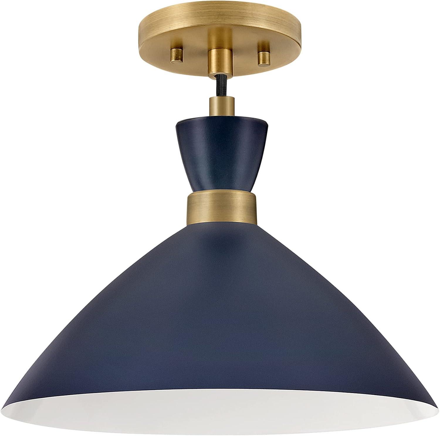 Lark Simon 1 - Light Pendant in  Matte Navy/Heritage Brass