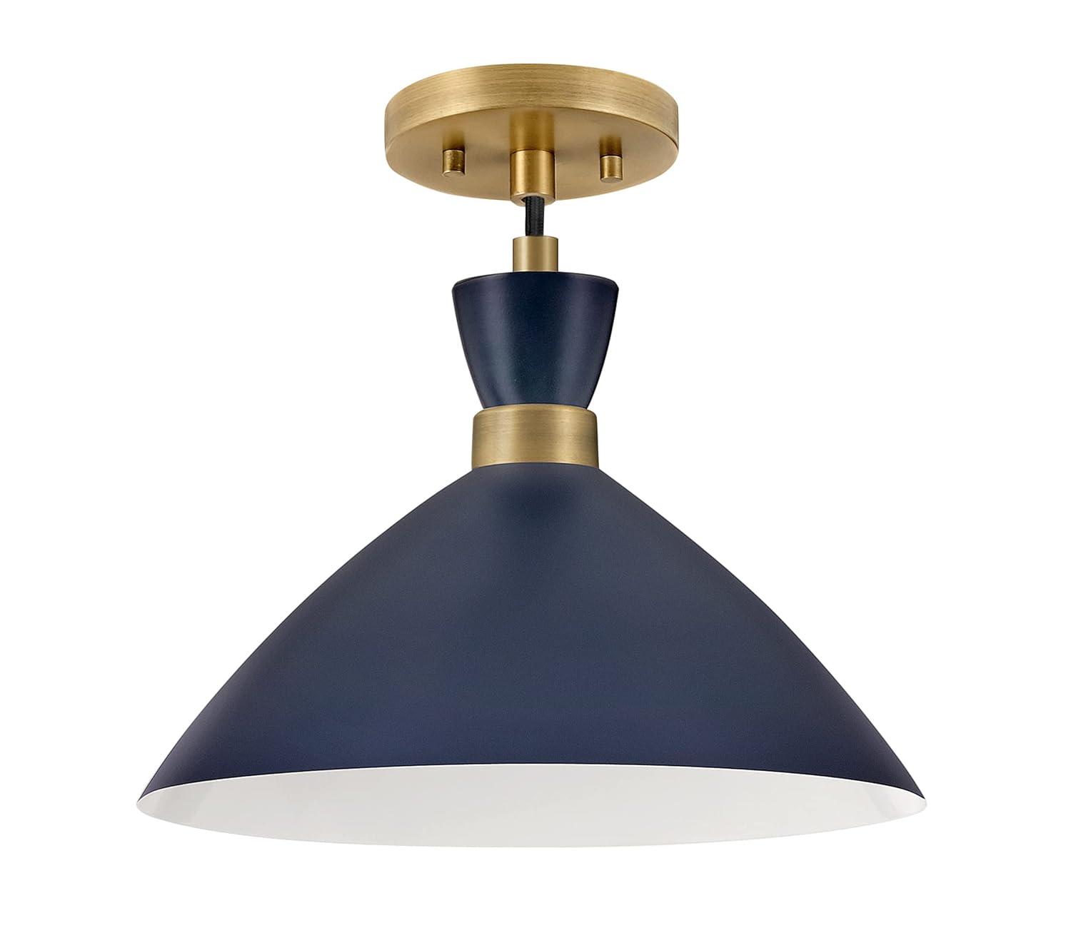 Lark Simon 1 - Light Pendant in  Matte Navy/Heritage Brass
