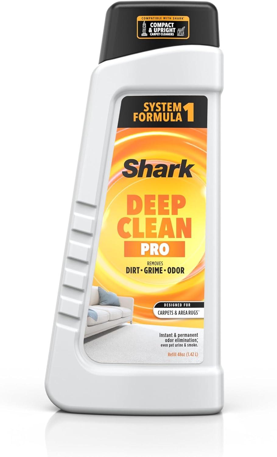 Shark CarpetXpert Deep Clean Pro Formula 48oz: Unscented Carpet & Upholstery Cleaner, Removes Pet Stains & Odors