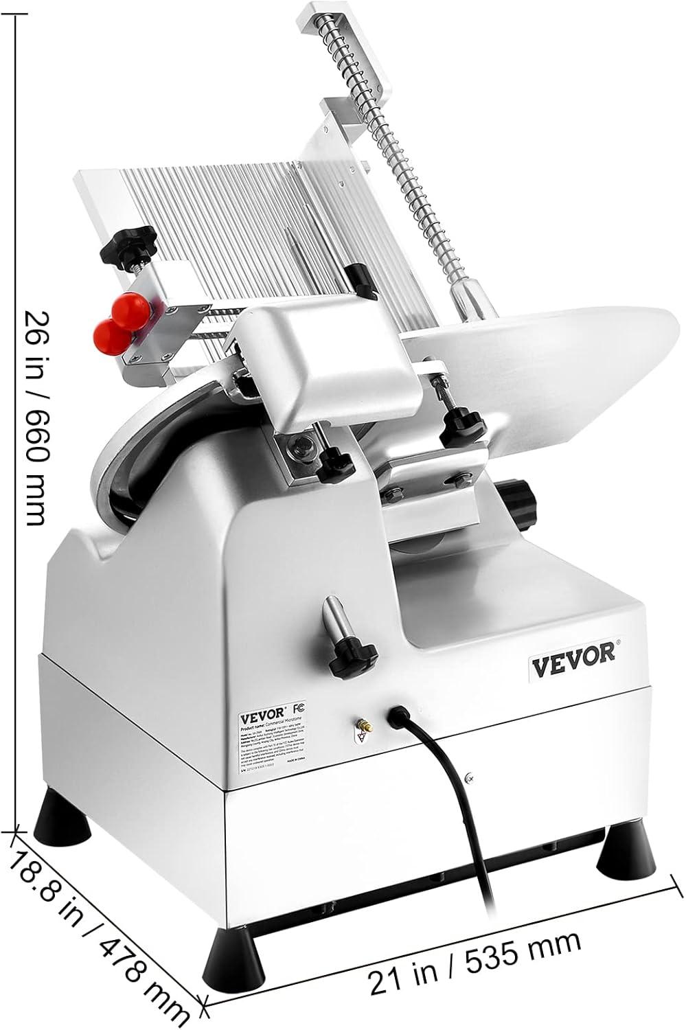 VEVOR Aluminum Metal Electric Meat Slicer