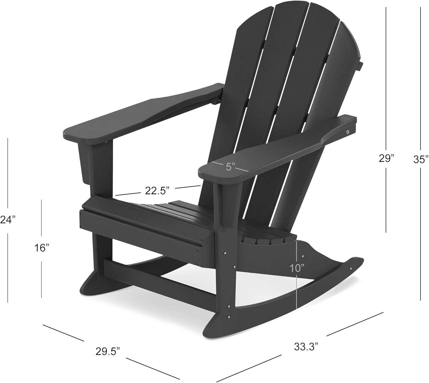 WestinTrends  Outdoor Patio Porch Rocking Adirondack Chair