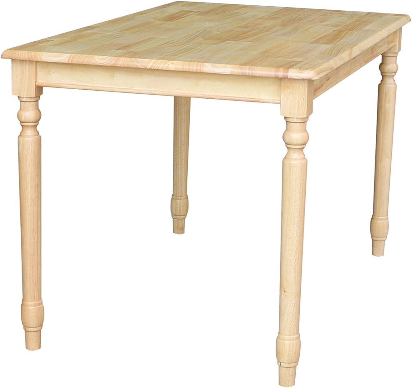 GEROBOOM 30 by 48-Inch Solid Wood Top Table  Natural