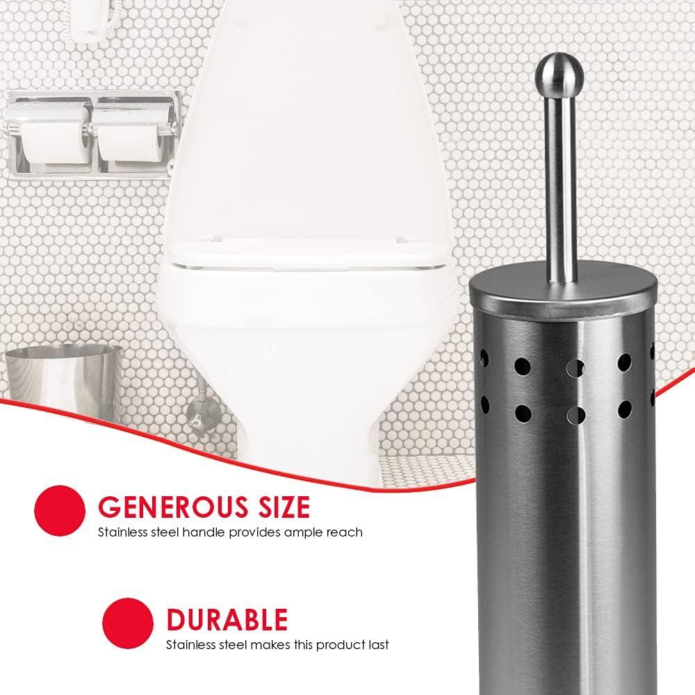 Home Basics Stainless Steel Toilet Brush & Holder