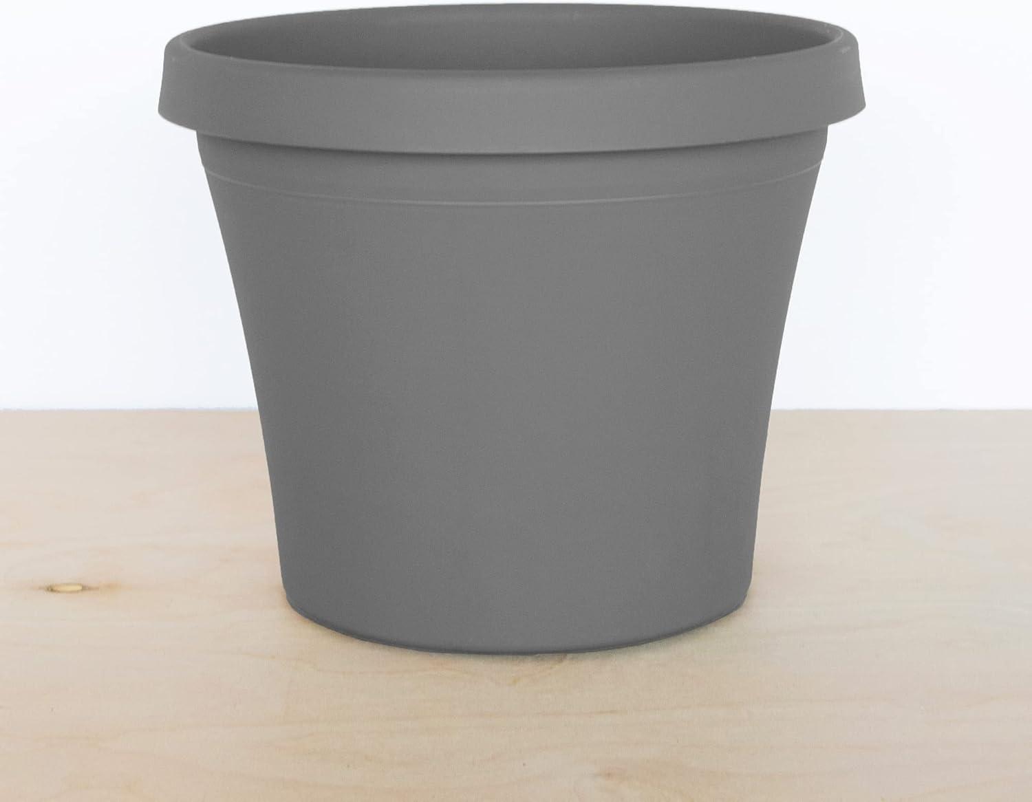 Charcoal Resin Tapered Terra Planter 10.7" for Indoor & Outdoor