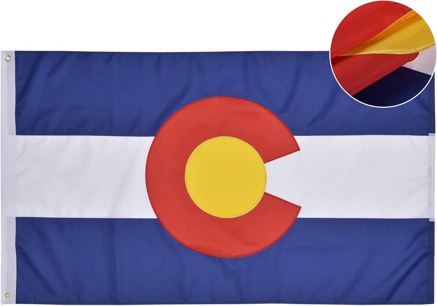 Colorado State Flag 3x5 Ft Nylon with Brass Grommets