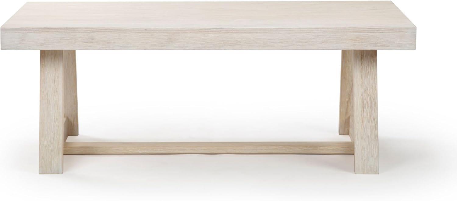 Plank+Beam Farmhouse Coffee Table, 48" Solid Wood Tables for Living Room, Rectangular Center Table