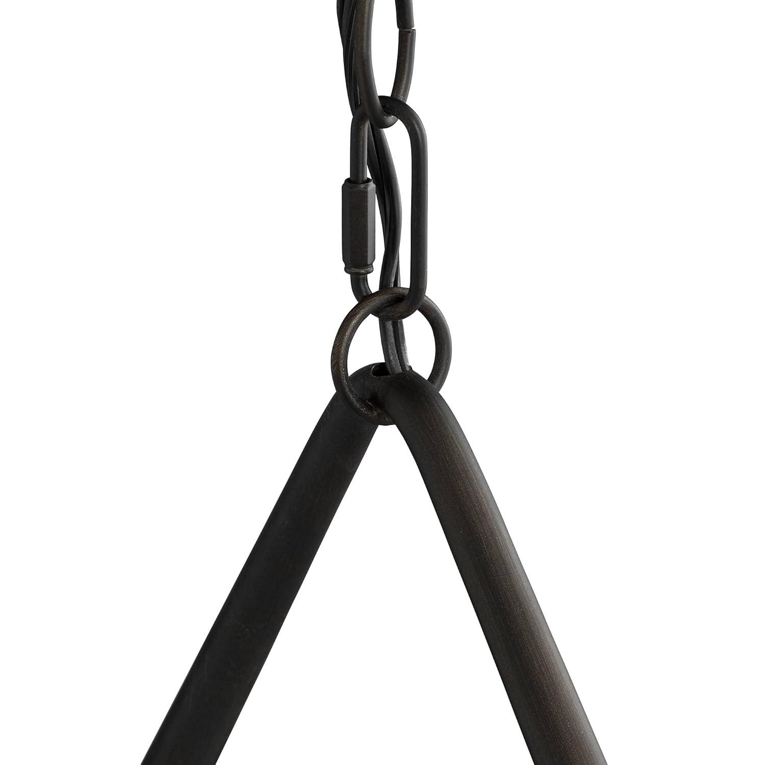 Franklin Iron Works Heritage Bronze Linear Pendant Chandelier 29 3/4" Wide Farmhouse Rustic Glass Shade 8-Light Fixture for Dining Room Kitchen Island